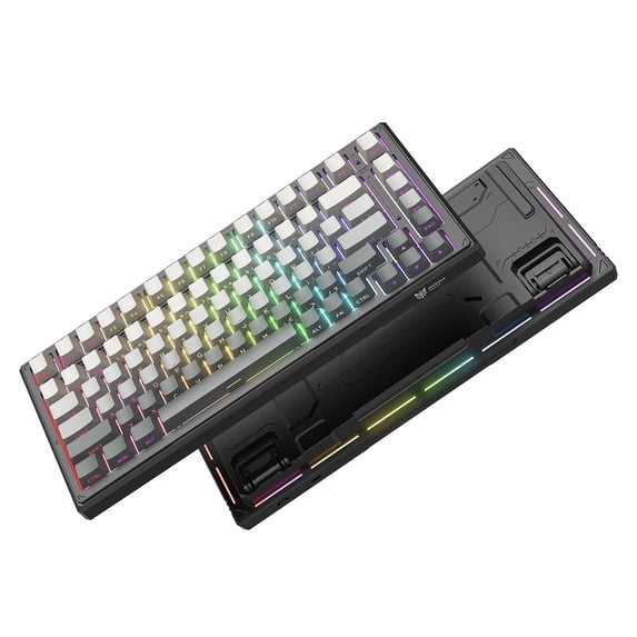 ONIKUMA Wireless Gaming Keyboards Gasket Mechanical Keyboard,8000mAh -Tri-Mode BT5.0/2.4GHz/USB-C |75% Hot Swappable Custom Keyboard|RGB Backlit