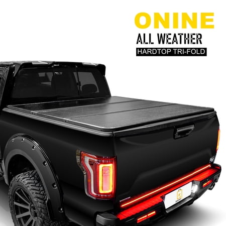 ONINE AWH Hard Tri-Fold Truck Bed Tonneau Cover Custom Fit 2015-2022 Ford F150 6.5ft Bed (78"), Styleside, All Weather
