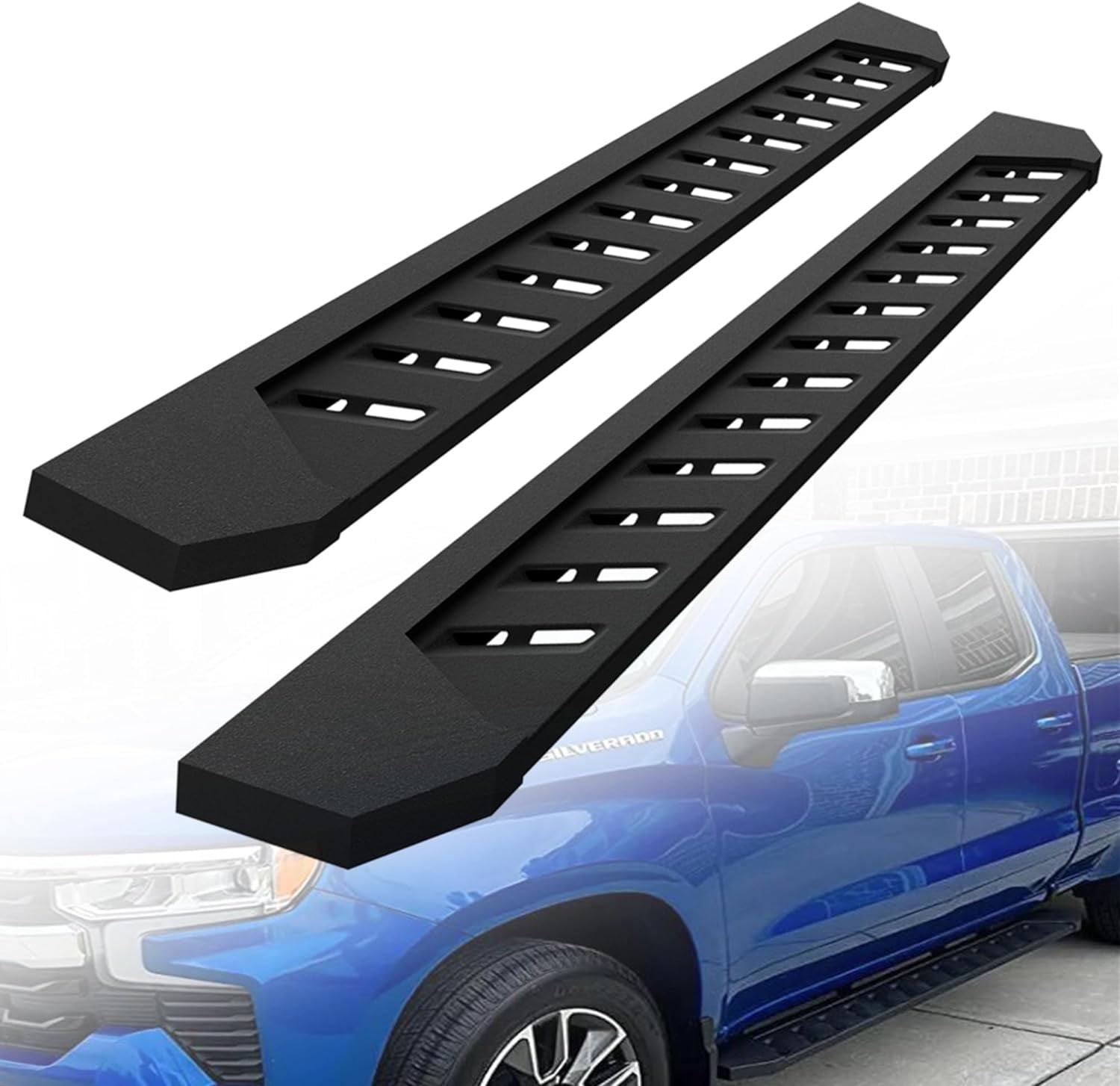 ONINE CRB830110 Clutch Running Boards Custom Fit 2019 2024 Chevy Silverado Gmc Sierra 1500 2020 2024 Chevy Silverado Gmc Sierra 2500 3500 Crew Cab