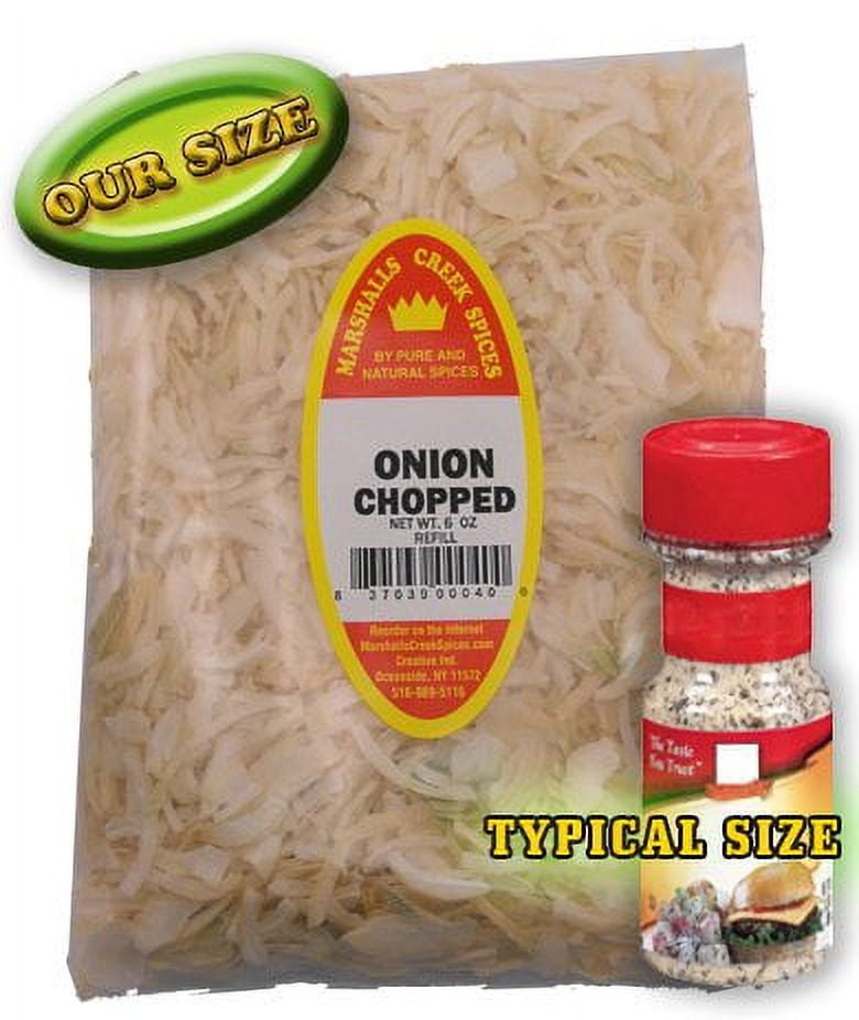 ONION CHOPPED REFILL FRESHLY PACKED IN FOOD GRADE HEAT SEALED POUCHES