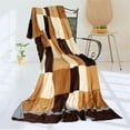 thumbnail image 1 of Onitiva - [Plaids - Naturally Chic] Soft Coral Fleece Patchwork Throw Blanket (59 by 78.7 inches), 1 of 1