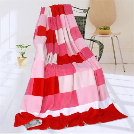ONITIVA-BLK-048 Onitiva - Eranthe Soft Coral Fleece Patchwork Throw Blanket