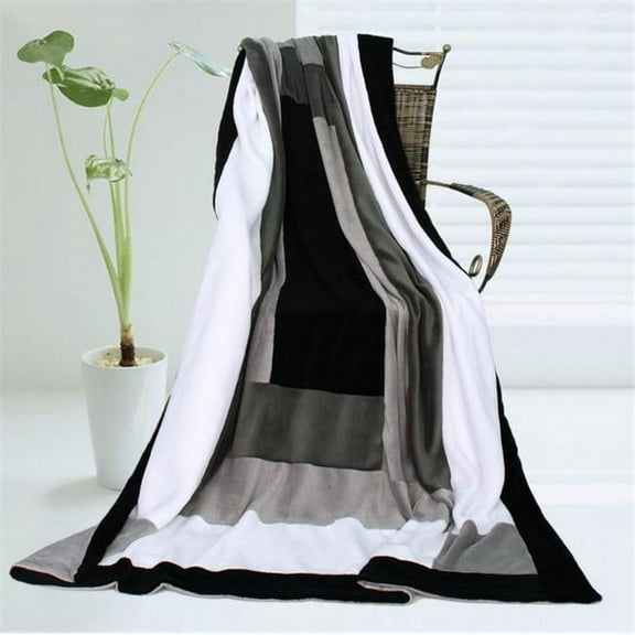 ONITIVA-BLK-054 Onitiva - Summer Night Soft Coral Fleece Patchwork Throw Blanket