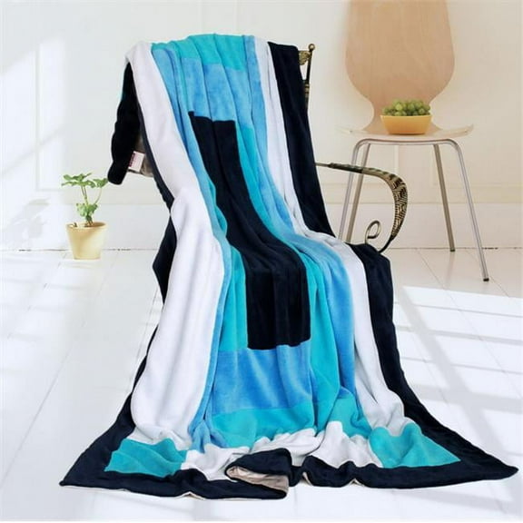 ONITIVA-BLK-056 Onitiva - Wild Ocean Soft Coral Fleece Patchwork Throw Blanket