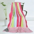 thumbnail image 1 of ONITIVA-BLK-068 Onitiva - Pink Colour Soft Coral Fleece Patchwork Throw Blanket, 1 of 1