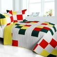 thumbnail image 1 of ONITIVA-QTS01262-23 Toy Paradise - 3 Pieces Vermicelli-Quilted Patchwork Quilt Set  Full & Queen Size - White, 1 of 1