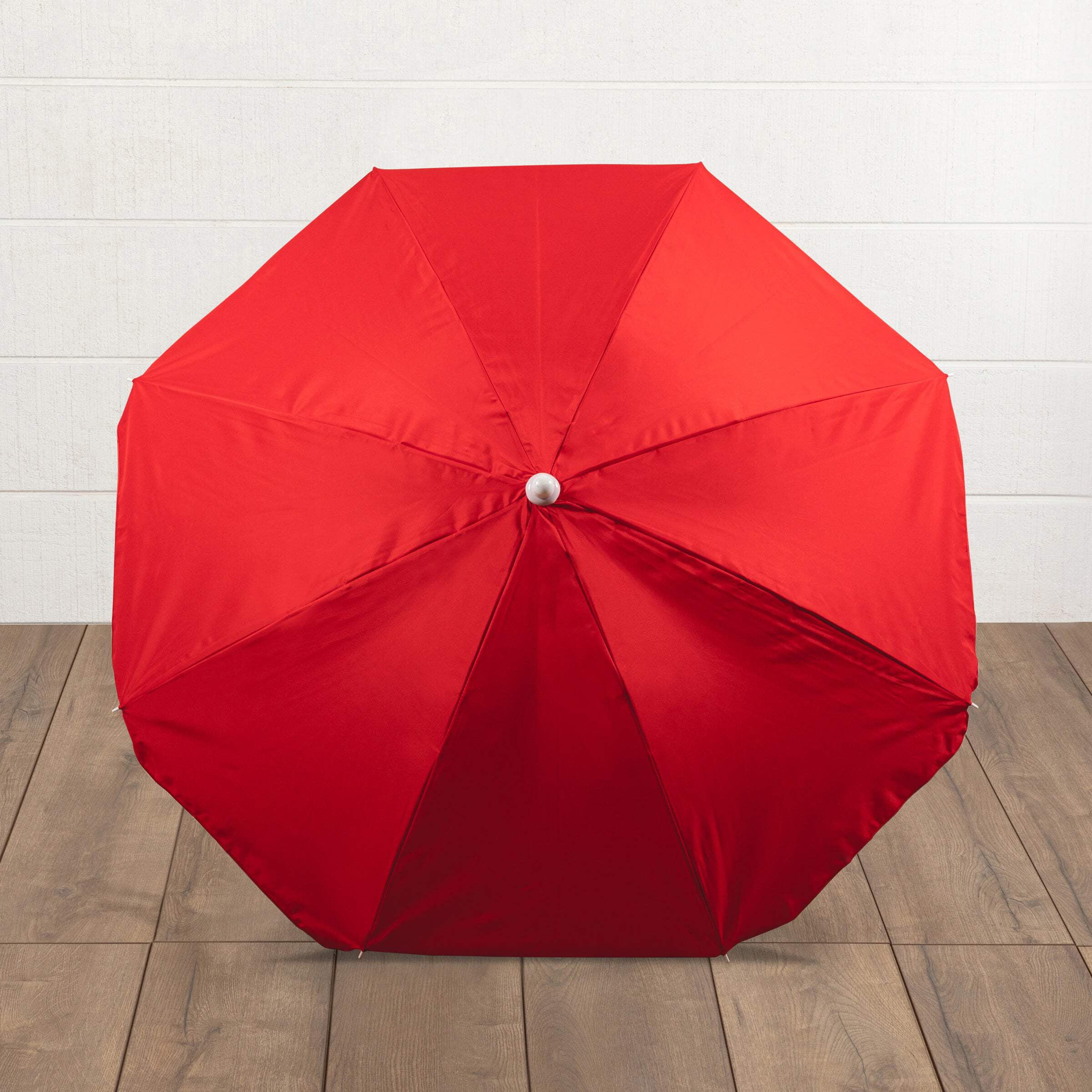 Red 5.5 Ft Portable Beach Umbrella with Steel Pole