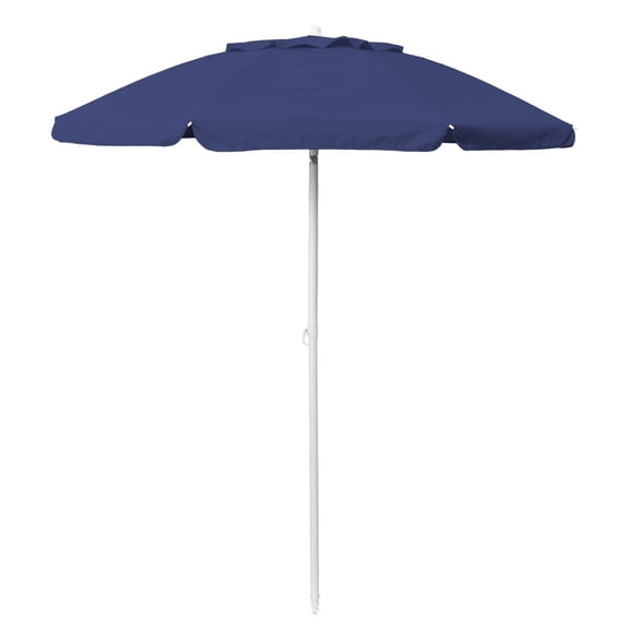 Oniva 5.5 Ft Portable Beach Umbrella with UPF 50 plus Sun Protection and Tilt Pole, Navy Blue
