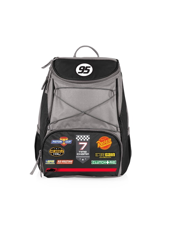 Disney Cars Lightning McQueen - PTX Backpack Cooler, Black with Gray Accents