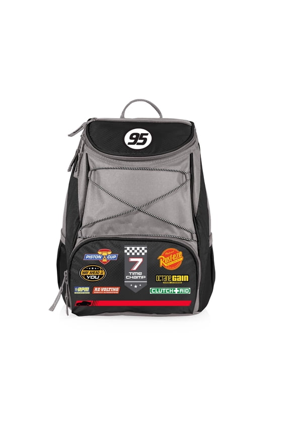Disney Cars Lightning McQueen - PTX Backpack Cooler, Black with Gray Accents