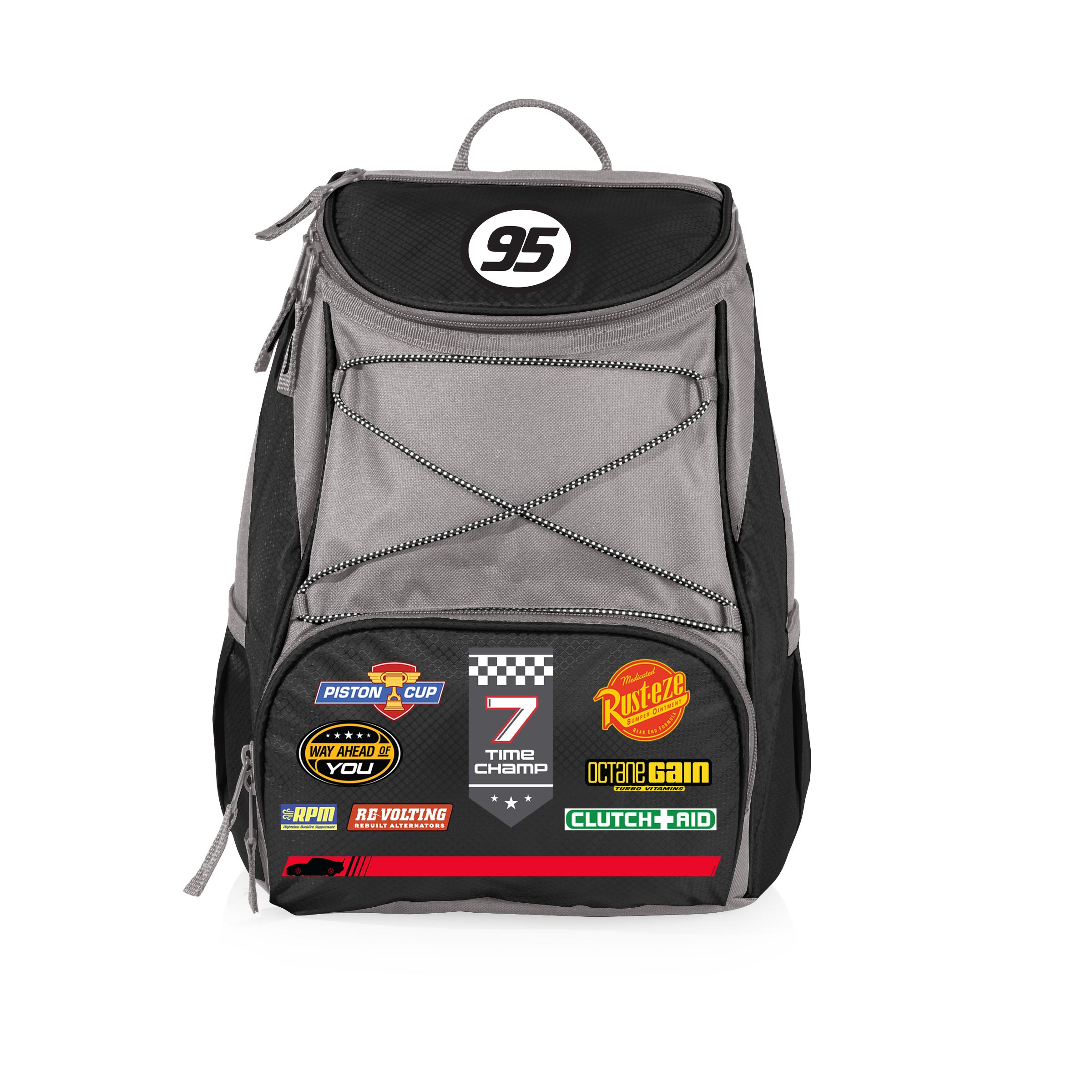 ONIVA Disney Cars Lightning McQueen - PTX Backpack Cooler, Black with Gray Accents