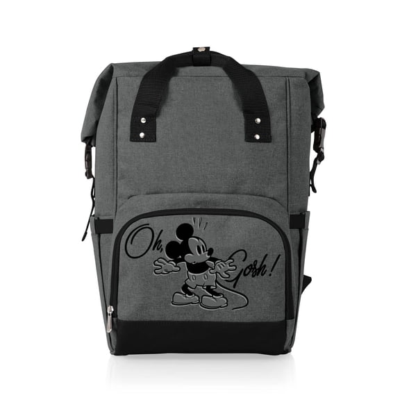 ONIVA Disney Mickey Mouse - On The Go Roll-Top Cooler Backpack, Heathered Gray