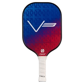 ONIX V3 Fiberglass Pickleball Paddle, Polypropylene Core, For All Ages and Skill Levels, 8 oz, Blue/Red