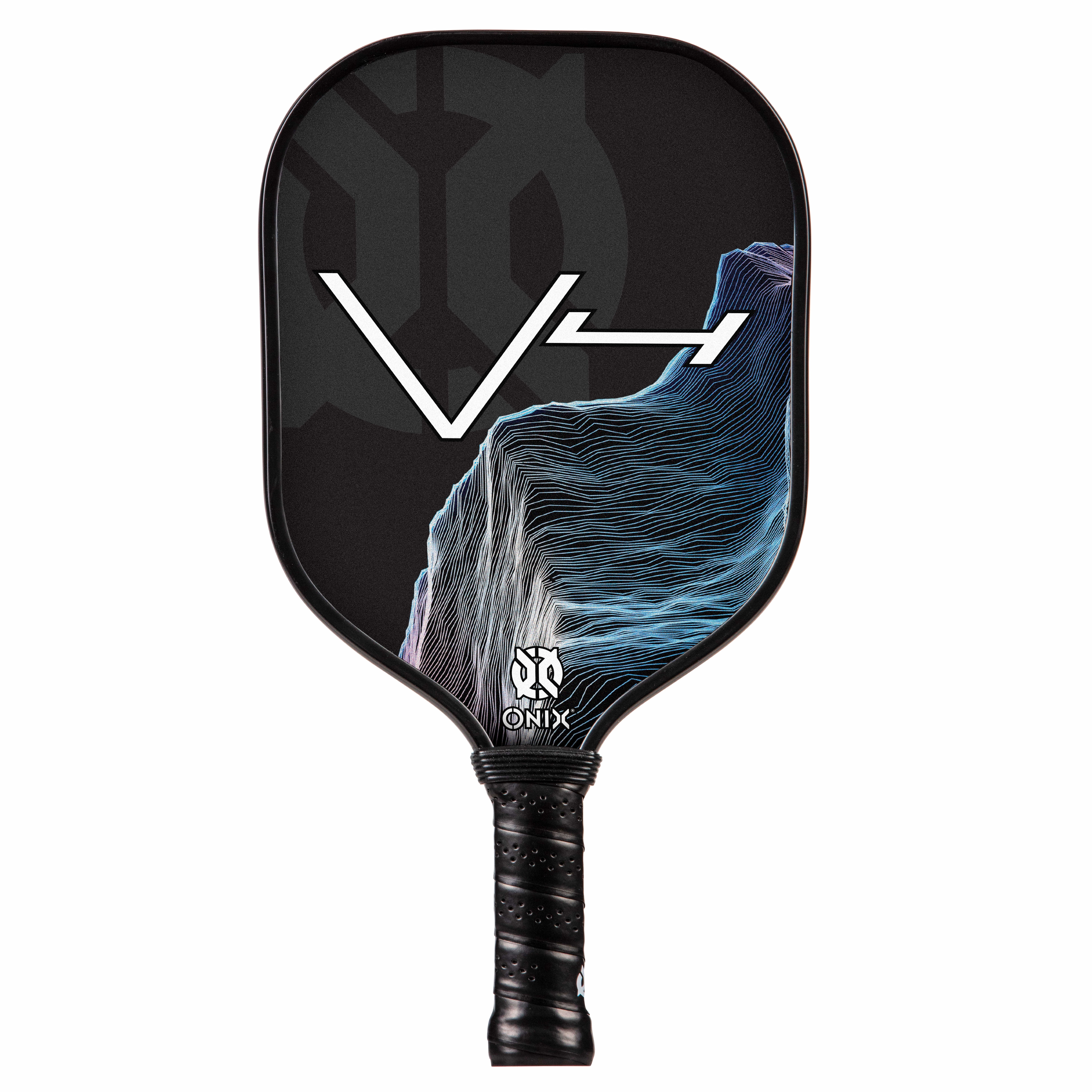 ONIX V4 Fiberglass Pickleball Paddle, Polypropylene Core. For All Ages and Skill Levels, 8 oz, Black