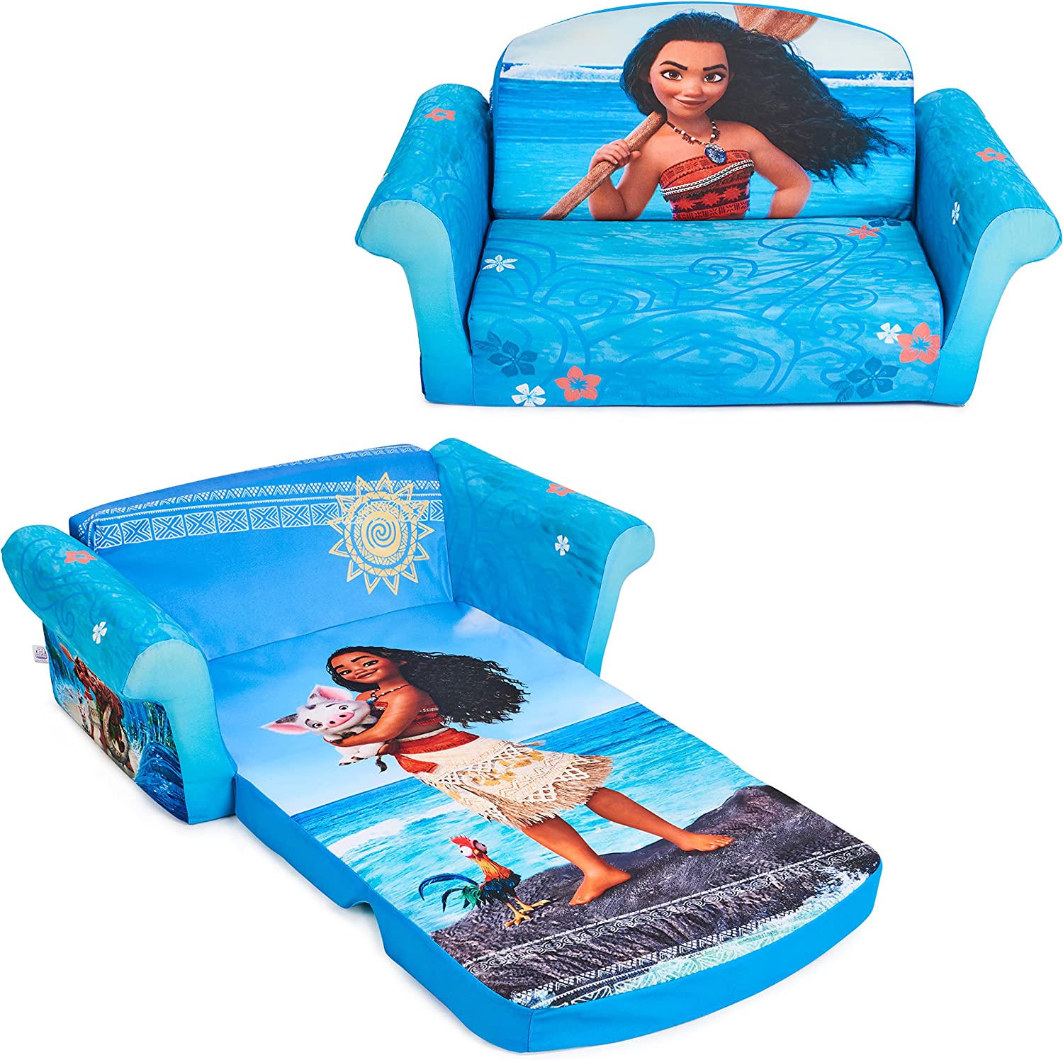 ONKER 2in1 Flip Open Foam Couch Bed Sleeper Sofa Kid's Furniture for