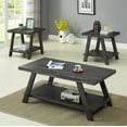 thumbnail image 1 of ONKER  Athens Contemporary 3-Piece Wood Shelf Coffee Table Set, Charcoal, 1 of 17
