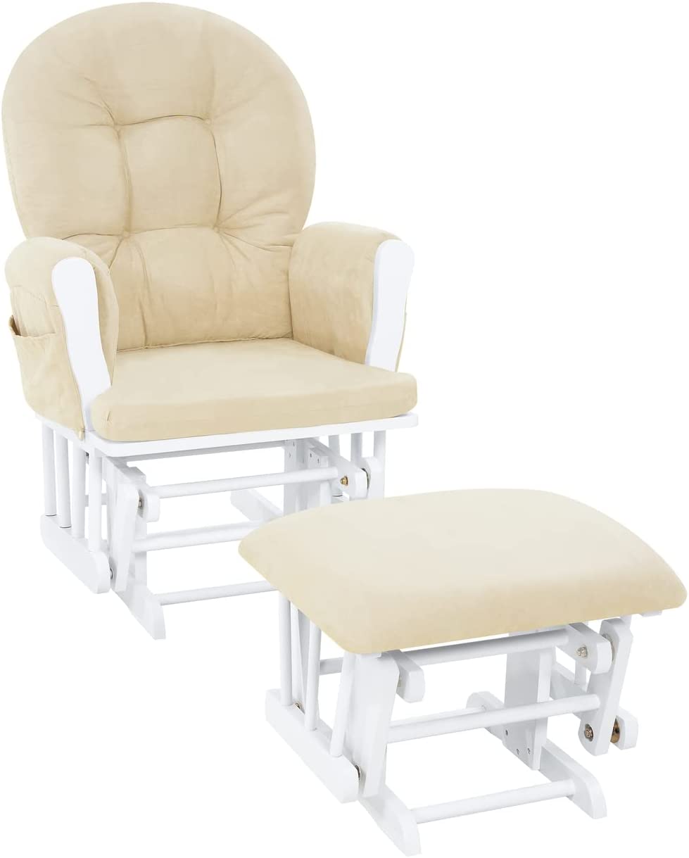 ONKER Brisbane Nursery Glider&Ottoman Sets,Glider Recliner Nursery Rocking Chair,Nursery Glider