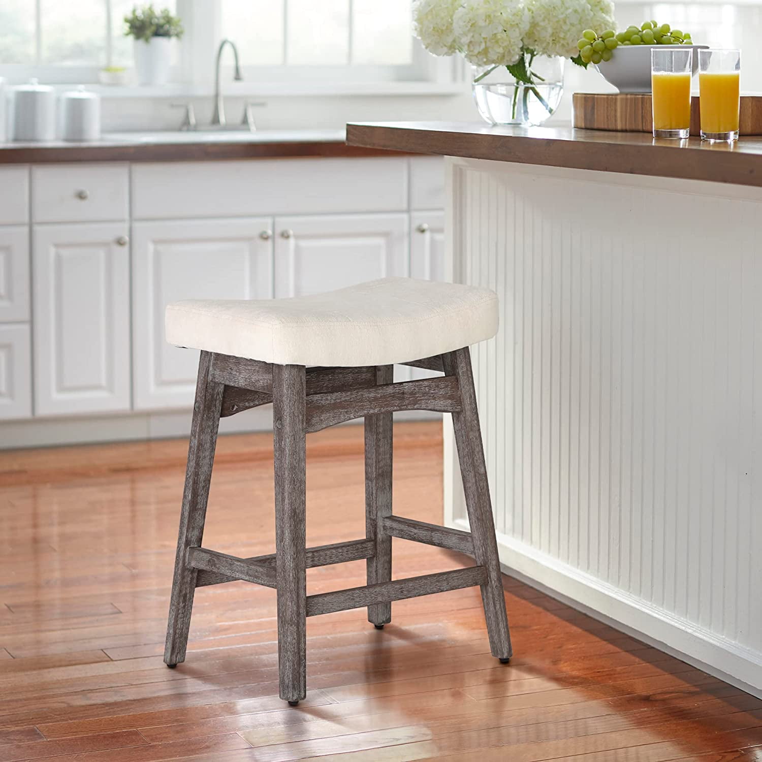 ONKER Counter Height Bar Stool for Kitchen Counter Solid Wood Legs with