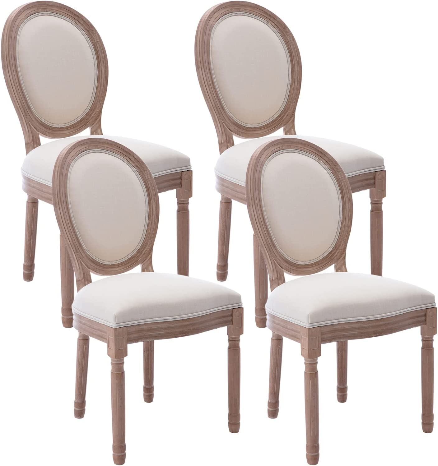 ONKER French Country Dining Chairs Set of 4, Vintage Louis Chairs with