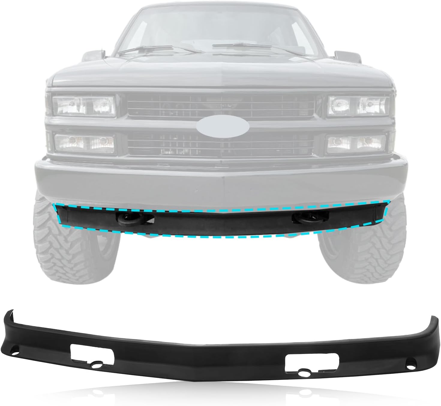 Munirater Front Lower Bumper Valance / Skid Plate For Toyota Tacoma 2016-2020 – Black Textured