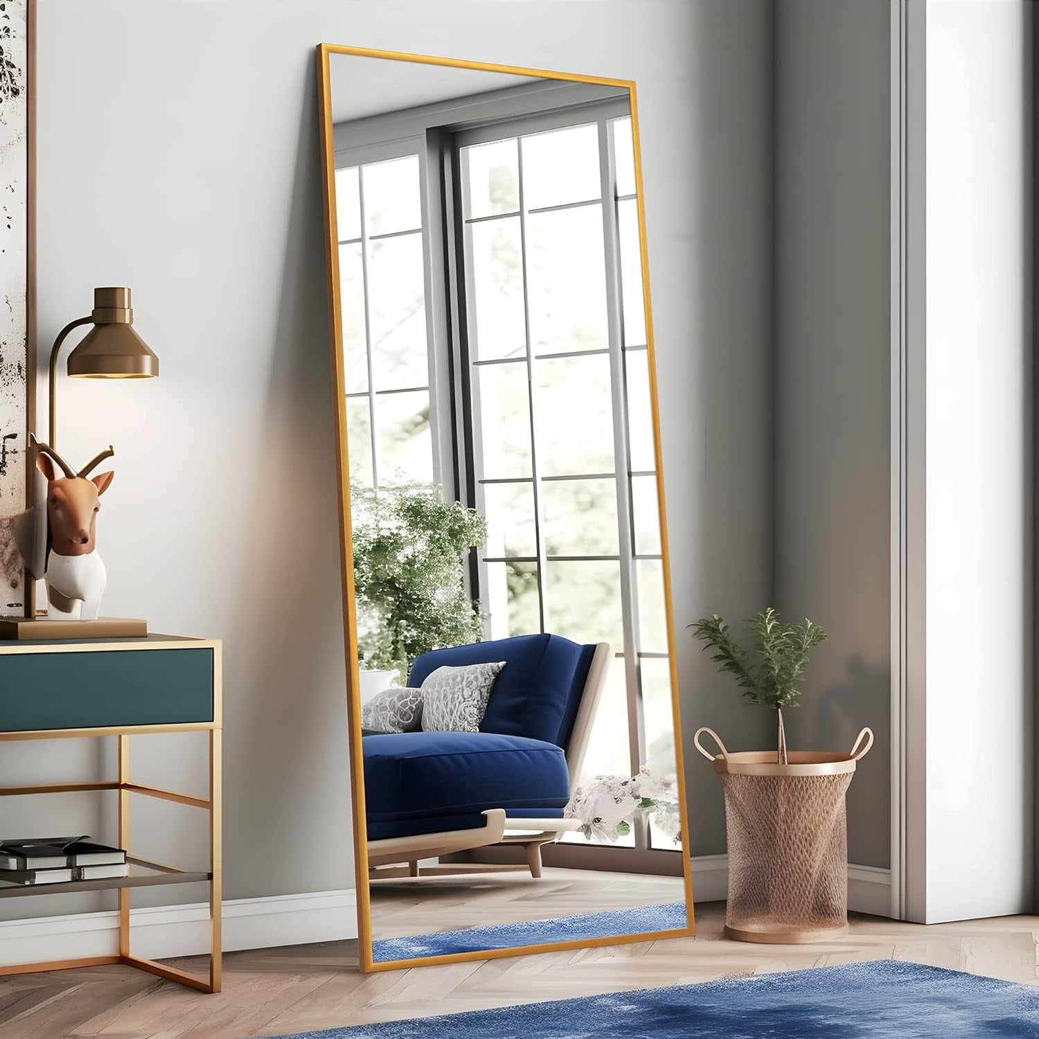 ONKER Full Length Mirror Hanging Mirror Dressing Mirror WallMounted
