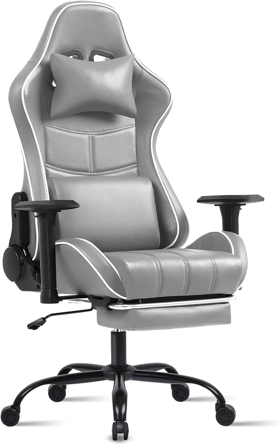 ONKER Gaming Chair Office Chair with Massage Lumbar Support, PU Leather