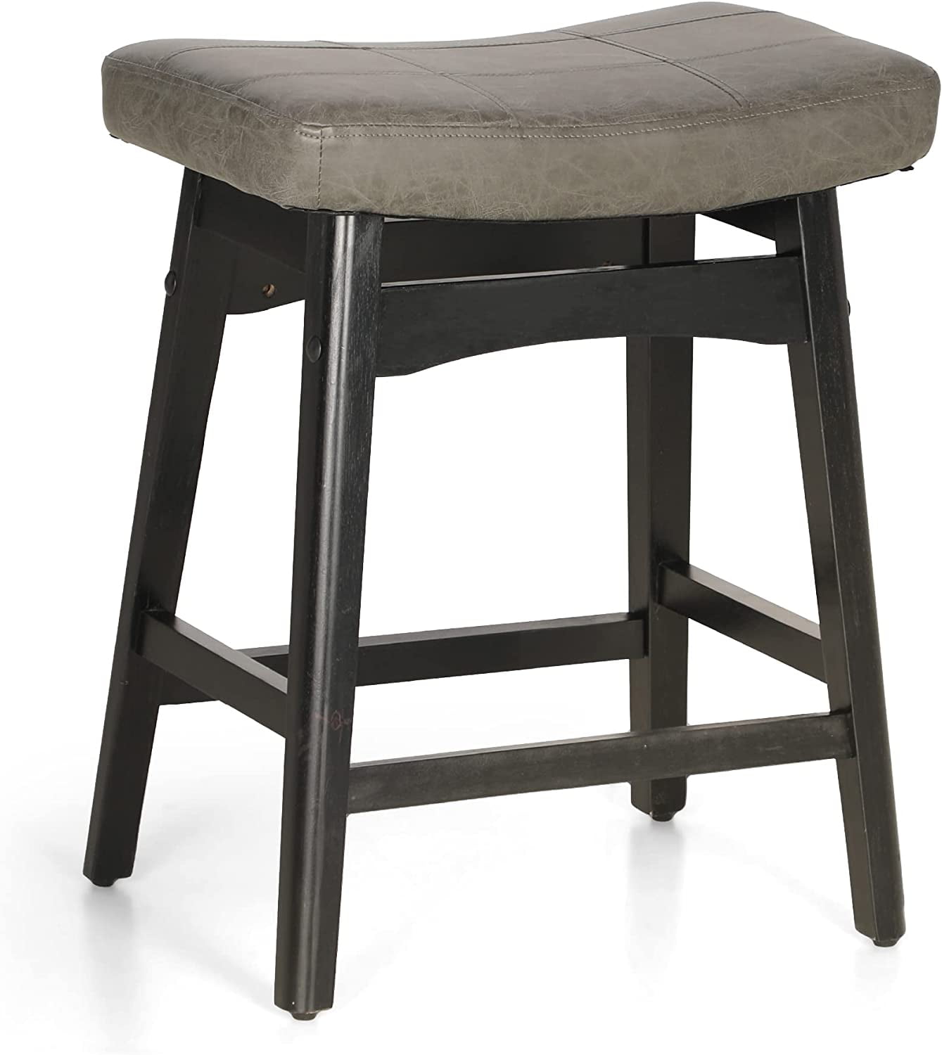 ONKER Grey Counter Height Bar Stool for Kitchen Counter Solid Wood Legs ...