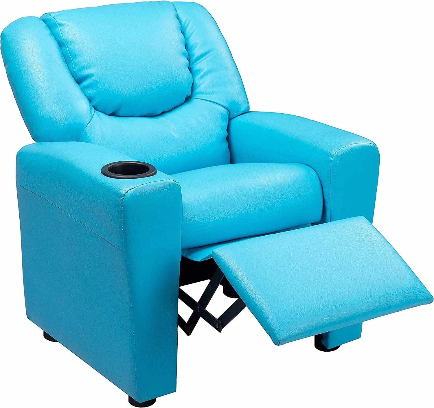 ONKER Suri Push Back Kids Recliner Chair with Footrest & Cup Holders