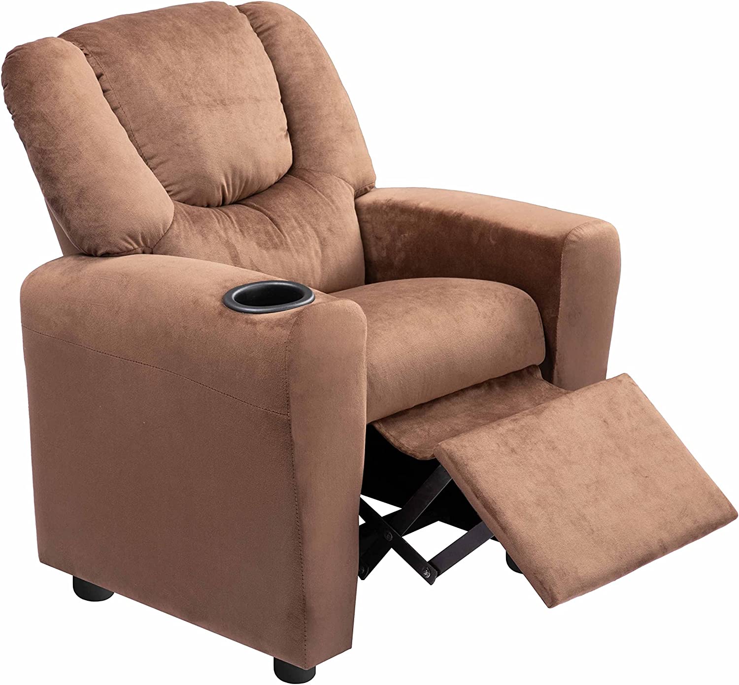 ONKER Suri Push Back Kids Recliner Chair with Footrest & Cup Holders