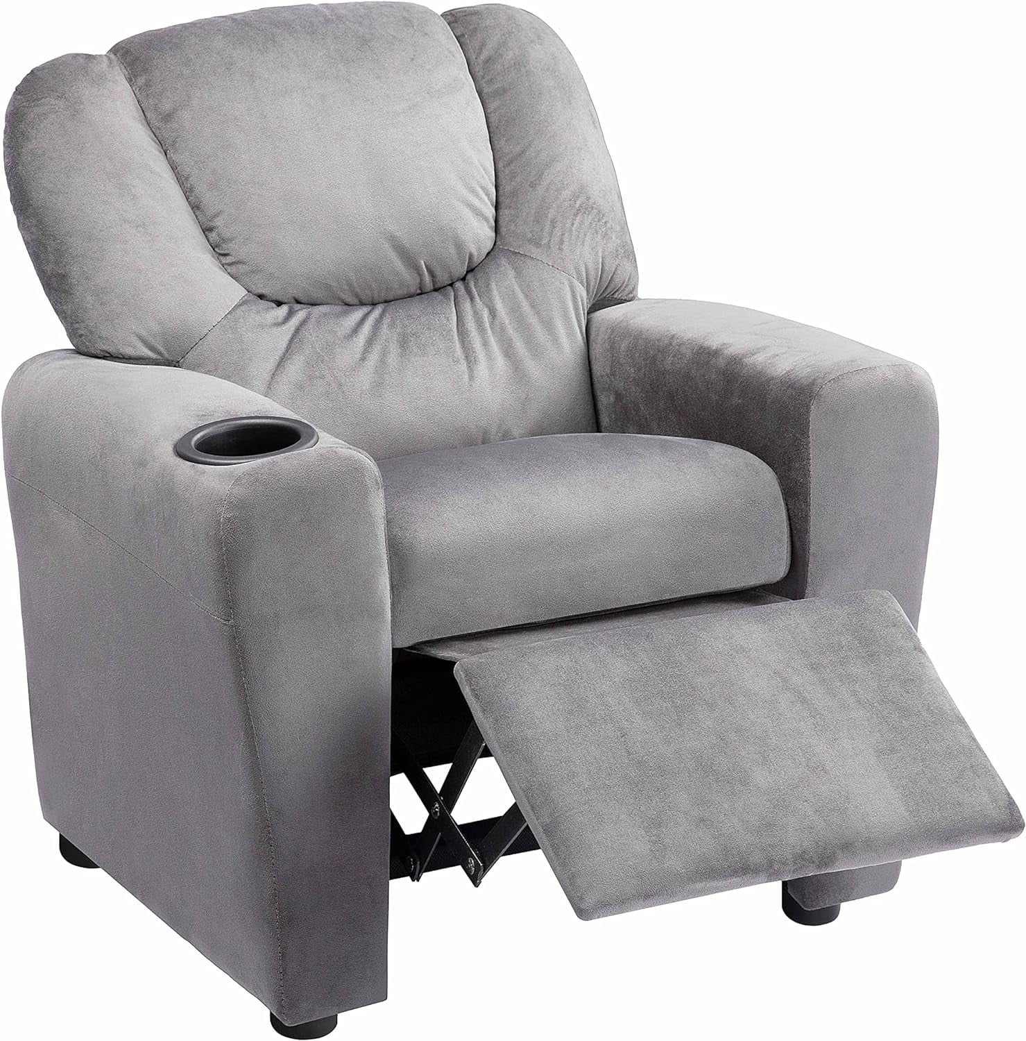 ONKER Suri Push Back Kids Recliner Chair with Footrest & Cup Holders