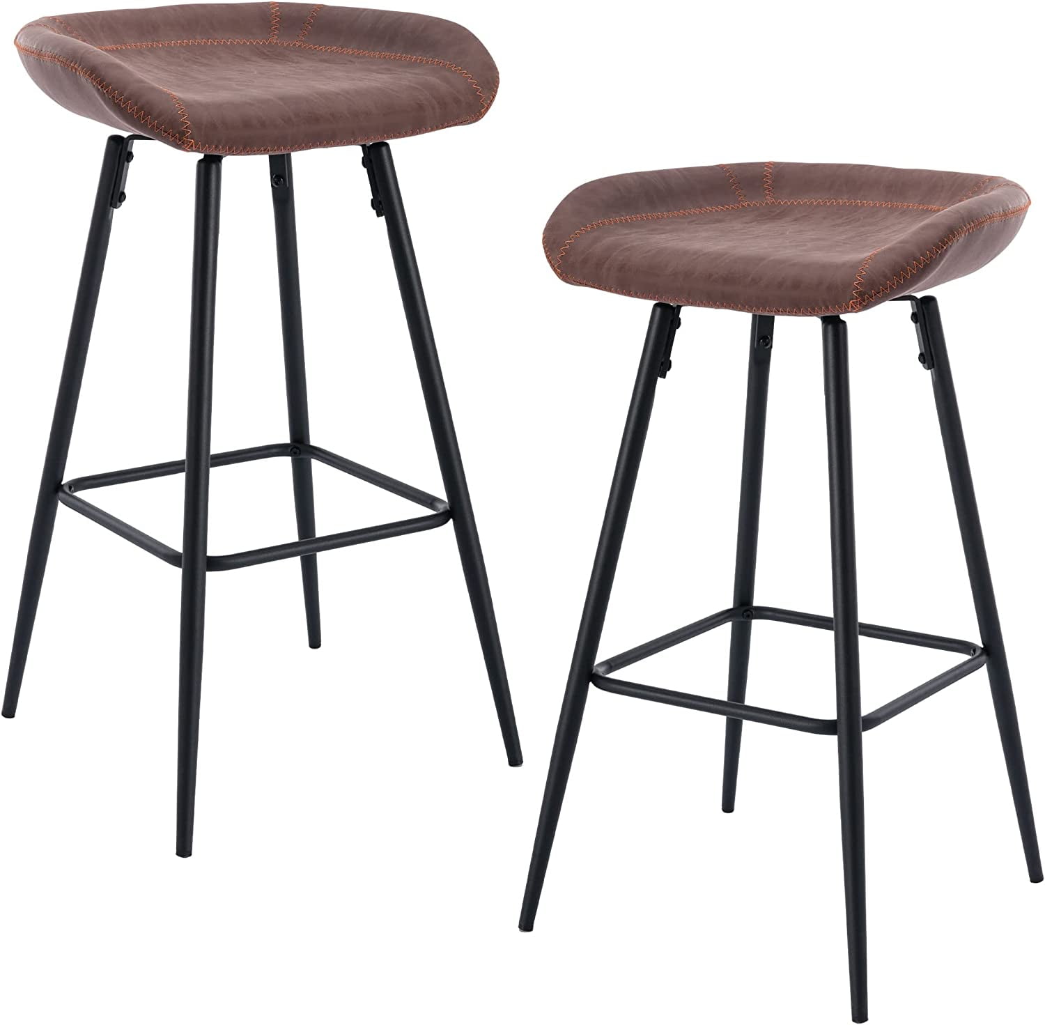 ONKER Swivel Industrial Barstools Set of 2 Retro Bar Height 30