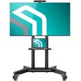 thumbnail image 1 of ONKRON Mobile TV Stand with Wheels, 32-75 inch TV Stand for Screens up to 132 lbs, TV Stand Mount with VESA up to 600x400, TV Cart Rolling TV Stand, TV Stand for Bedroom/Floor TV Stand, Black, 1 of 9