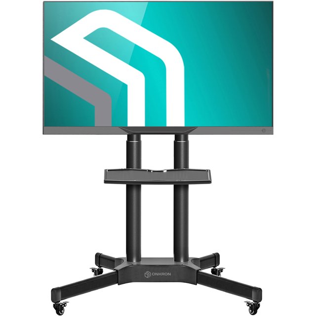 ONKRON Portable TV Stand with Wheels Adjustable TV Stand for 3265 inch Flat & Curved Screens