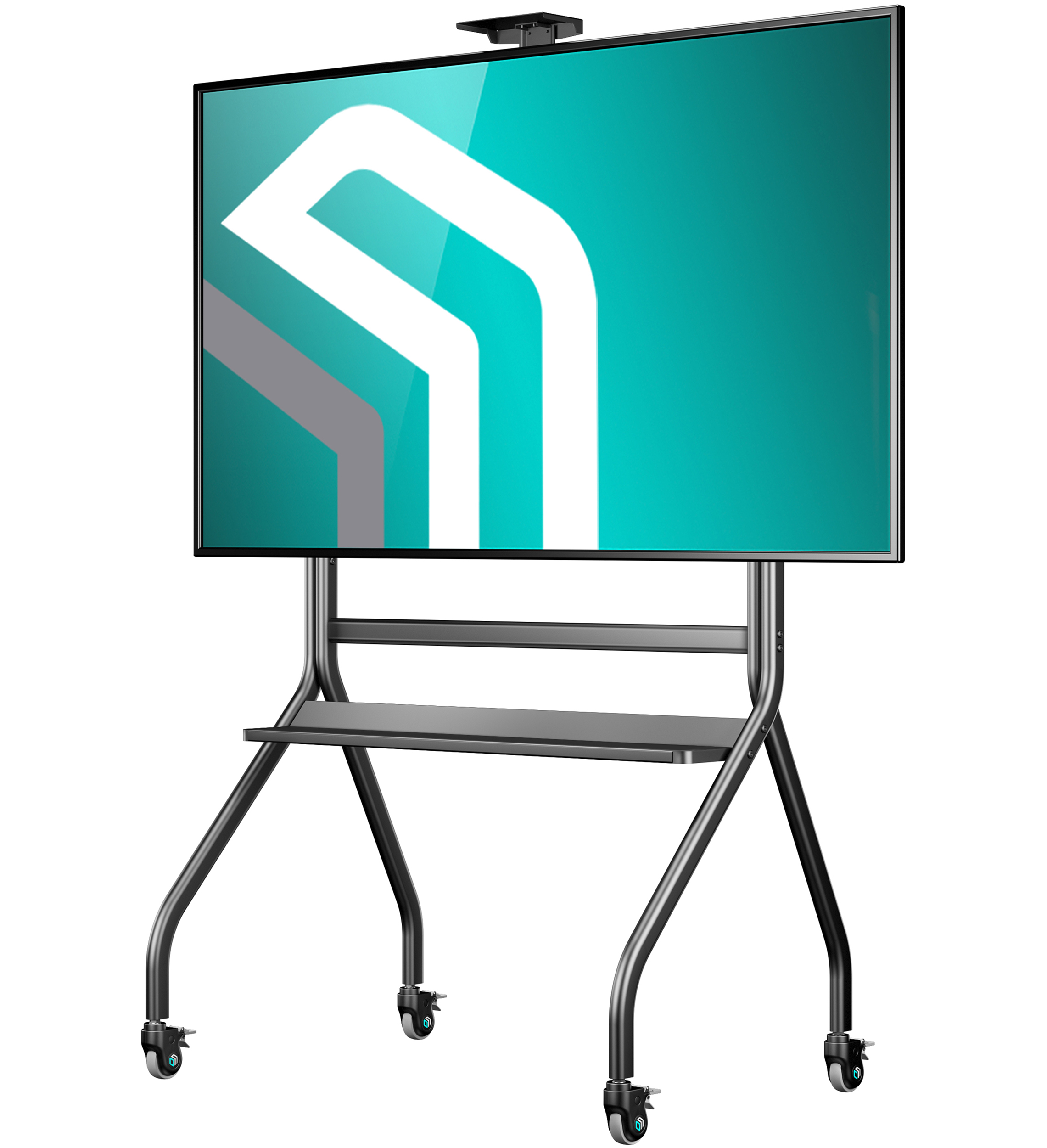 Easyfashion Adjustable 3 Tier Mobile TV Stand TV Cart for Flat Panel