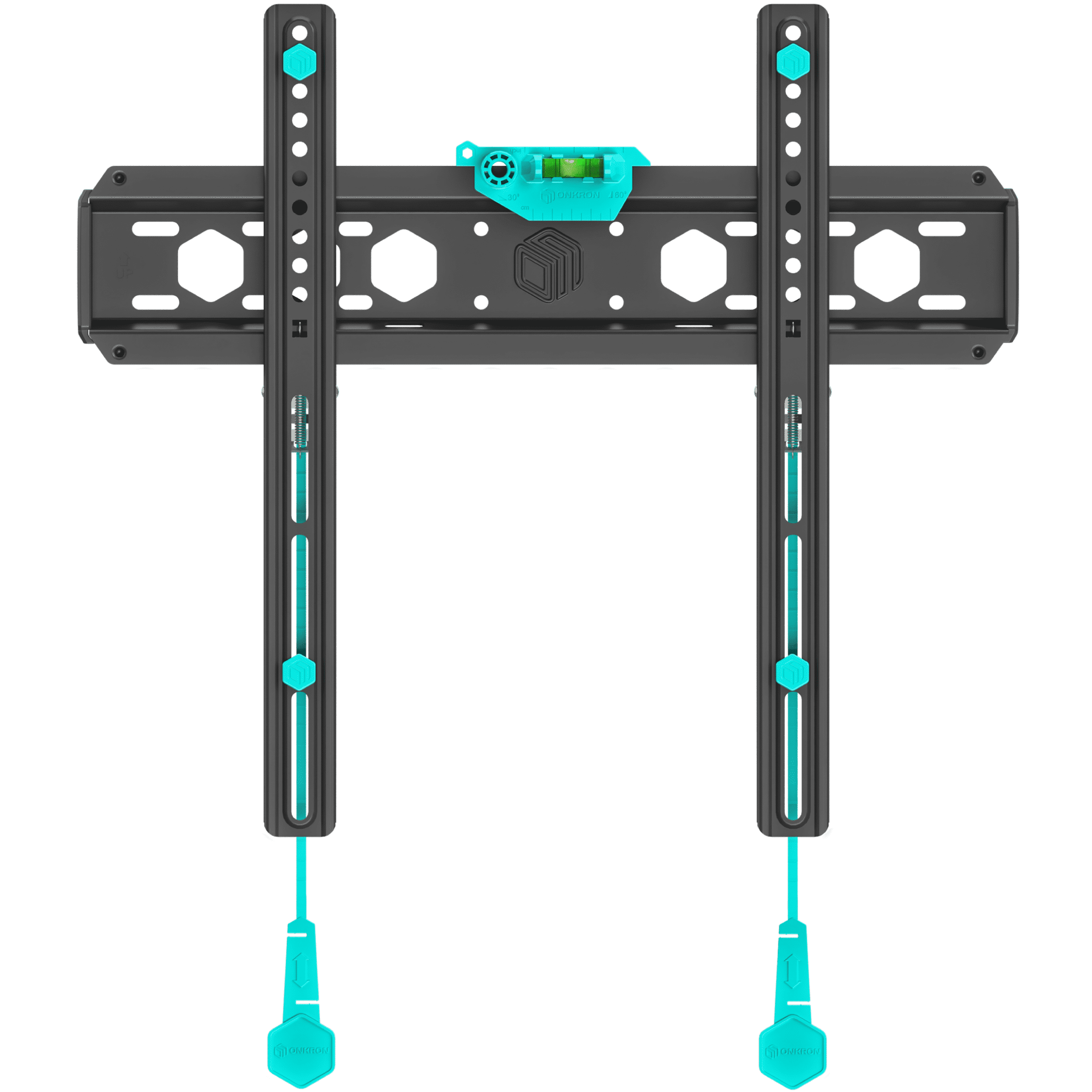 ONKRON Ultra Slim TV Wall Mount - Fixed TV Wall Mount for Most 35-65 inch Flat / Curved TVs up to 123 lbs, Low Profile TV Mount, Wall Mount TV Bracket, Max 400x400mm VESA Wall Mount, Black