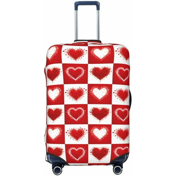 ONLY COVER, NOT INCLUDING THE SUITCASE Travel Luggage Cover Valentine''s Day Suitcase Protector Washable Baggage Covers (for 22-24 inch luggage)