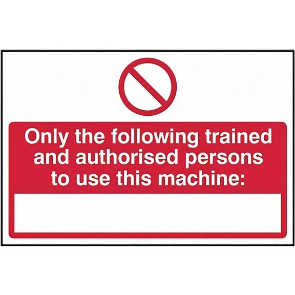 ONLY Trained and AUTHORISED Persons Site Safety Sign - 8"x12" Metal Sign, Notice Danger Warning Caution for Outdoor Indoor, Authorized Access