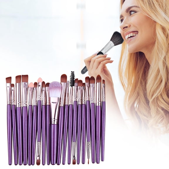 ONLYEOR 20-Piece Makeup Brush Set, Face & Eye Cosmetics Brushes for Blending, Contouring, Eyebrow, Lip, and More, Beauty Tools Makeup Brushes (N)