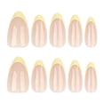thumbnail image 1 of ONLYEOR 24Pcs French Tip Press on Nails Short Almond, French Tip False Nails Manicure, Glossy False Nails Full Cover Stick on Nails for Women Manicure, 1 of 6