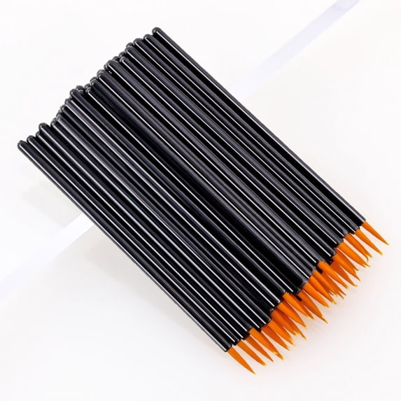 ONLYEOR 50 Pack Eyeliner Brush, 50 Pack Disposable Eyeliner Brush Eyelash Serum Brushes Eyeshadow Applicator Eye Lash Wands Makeup Tool (A)