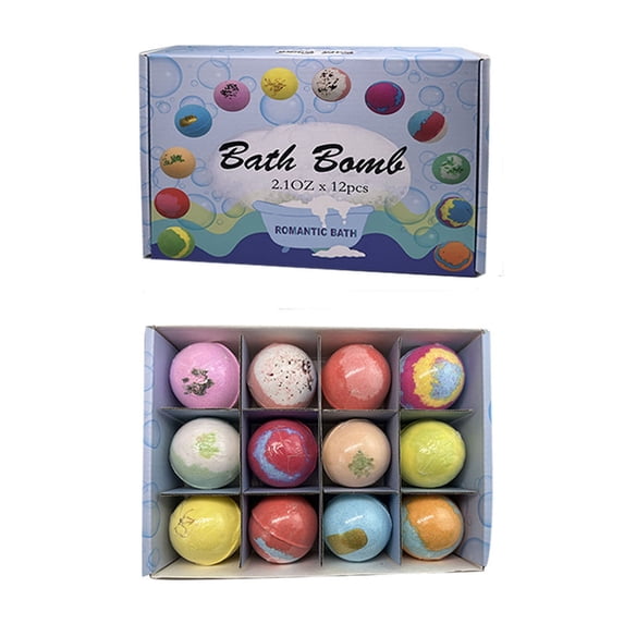 ONLYEOR Bath Bombs for Women Gift Set, 6 Organic Bath Bombs with Essential Oil, Mother's Day Gift Box Fillers Mother's Day Presents for Women, Girlfriend, Wife, Birthday (C)