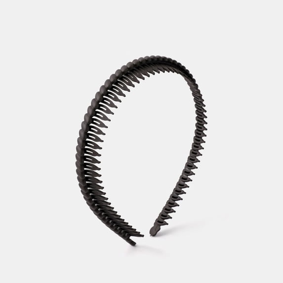 ONLYEOR Black Brown Frosted Toothed Headband, Anti-Slip Hair Ties for Face Washing, Daily Use Versatile Hairband, For Skincare & Makeup