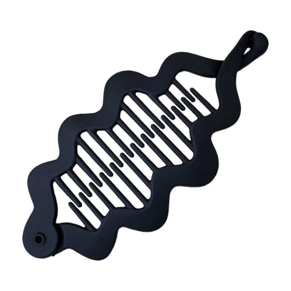 ONLYEOR Black Wave Style Vertical Ponytail Clip, Simple Twisting Banana Hair Clips, Hair Accessories for Women, For Daily & Party