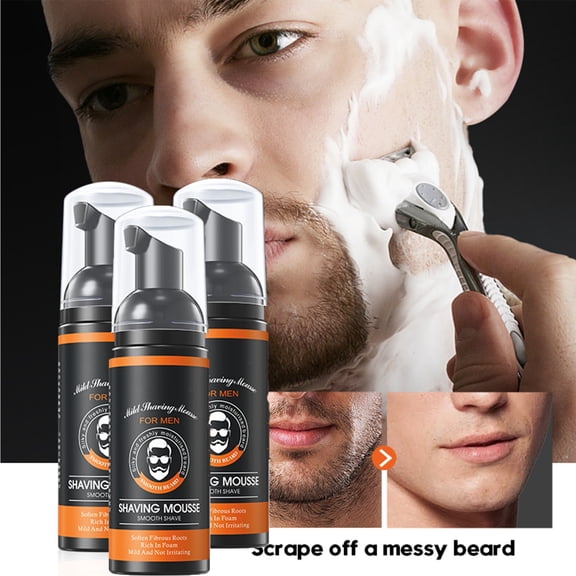 ONLYEOR Foamy Shave Foam for Men, Moisturising Shaving Foam Protective Shaving Foam with Moisturising Ingredients Men'S Shaving Foam Enriched Soothes Protects Sensitive Cleanses Comfortably 60ml