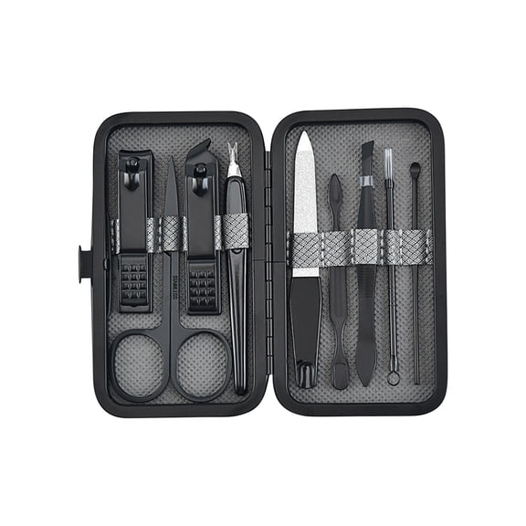 ONLYEOR Nail Clippers Set Fingernail and Toenail Clipper Cutters for Men and Women, Nail Clippers and Beauty Tool Portable Set Manicure Set 9 in 1, for Home, Gift Giving, Salon (G)