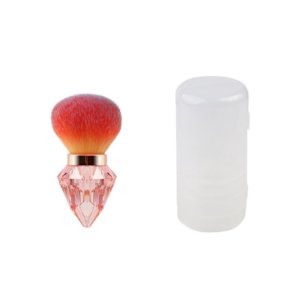 ONLYEOR Nail Dust Brush, Soft Duster Brush Art Dust Powder Remover Makeup Manicure Brushes Clean Up Tools for Acrylic Nails (Red)