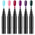 thumbnail image 1 of ONLYEOR Nail Polish Pens, 3 in 1 Nail Polish Pens Quick Dry, Gel Polish Pen, Gel Nail Polish Pen Set 6 pcs, Ideal Gift for Her,Gift for Women (B), 1 of 6