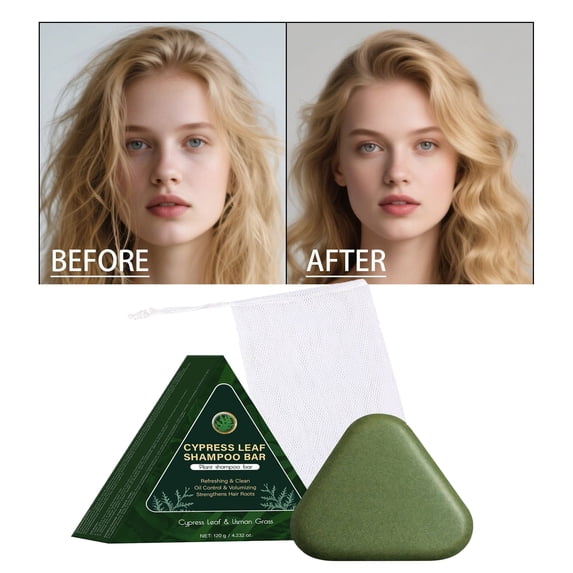 ONLYEOR Nature Triangle Shampoo Bar, Usman Grass Shampoo Bar, Strengthens Smooths Hair, Natural Shampoo Bar For All Hair Types 120g