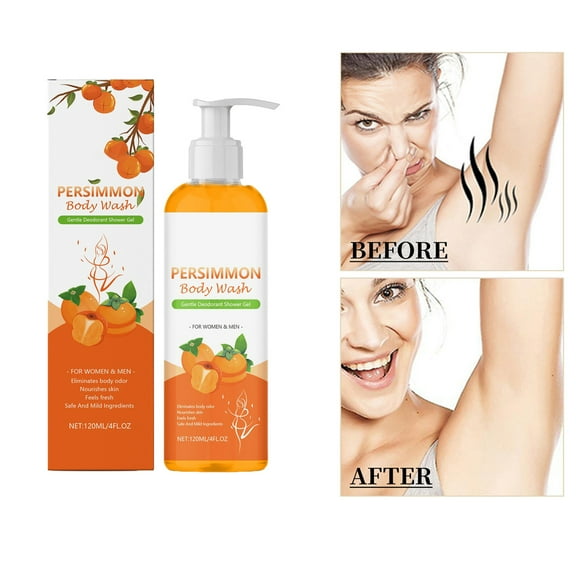 ONLYEOR Persimmon Body Wash for Strong Odor Control, Persimmon Body Wash for Body Odor Control, Purifying Deodorizing Soap for Eliminating Odor, Persimmon Bath Soap for Women & Men