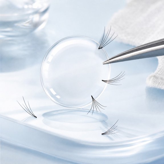 ONLYEOR Silicone Eyelash Extension Pad, Reusable Lash Tray Adhesive, Helps Flowering for Lash Artists